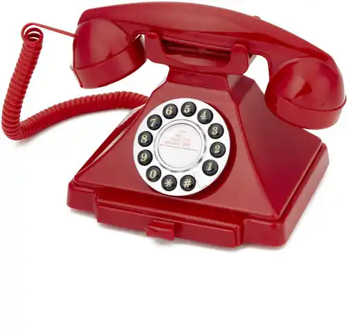 Seasonal Sale GPO GPOCARRPBRD Carrington Classic Desk Telphone Push Button Red