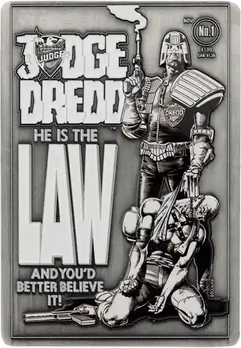 2000 Ad Judge Dredd Comic Book Cover Ingot Final Sale
