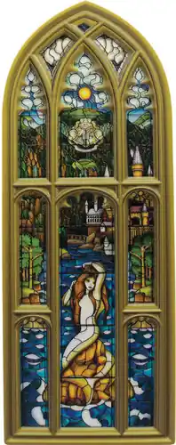 Limited Offer Fanattik Collectibles - Harry Potter - Mermaid Stained Glass Window Resin Plaque