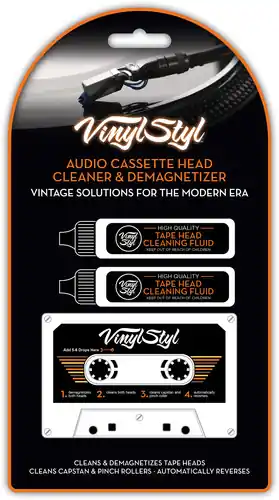 Vinyl StylT Audio Cassette Head Cleaner & Demagnetizer Free Shipping