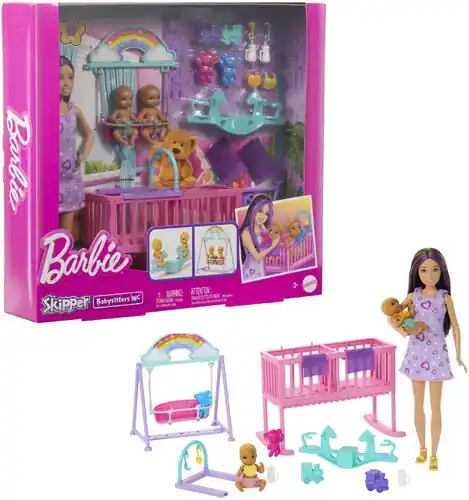 Affordable Barbie Skipper Nursery Playset Brunette