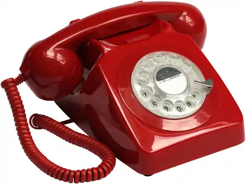 Gpo Gpo746rrd 746 Desk Phone Rotary Dial Red (Red) Price Drop