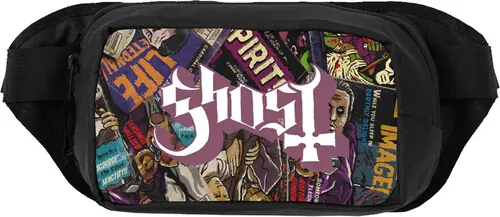 Rocksax Ghost Magazines Logo Shoulder Bag Black Latest