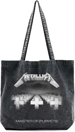 Limited Offer Rocksax Metallica Master Of Puppets Vntg Tote Blk