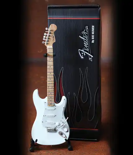 Fender Strat Olympic White Finish Miniature Guitar Replica Limited Edition