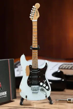 Authentic Axe Heaven Mick Mars Fender Strat - Vintage White Mini Guitar MM-262