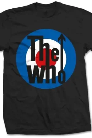 The Who Classic Target Black Unisex Short Sleeve T-shirt Med Limited Time
