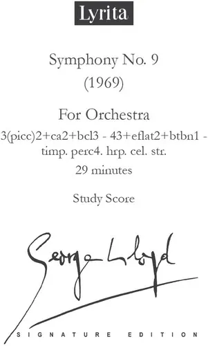 Today Only Symphony No. 9 - Study Score
