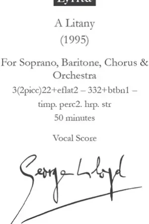 Litany For Soprano, Baritone, Chorus & Orchestra Same Day Shipping