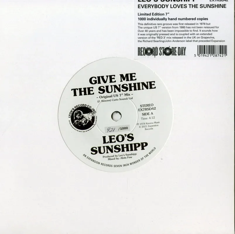 Genuine Leo's Sunshipp - Everybody Loves the Sunshine (Single)